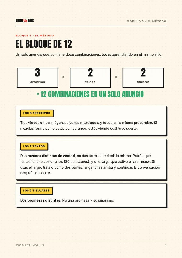Página real del programa: El Bloque de 12