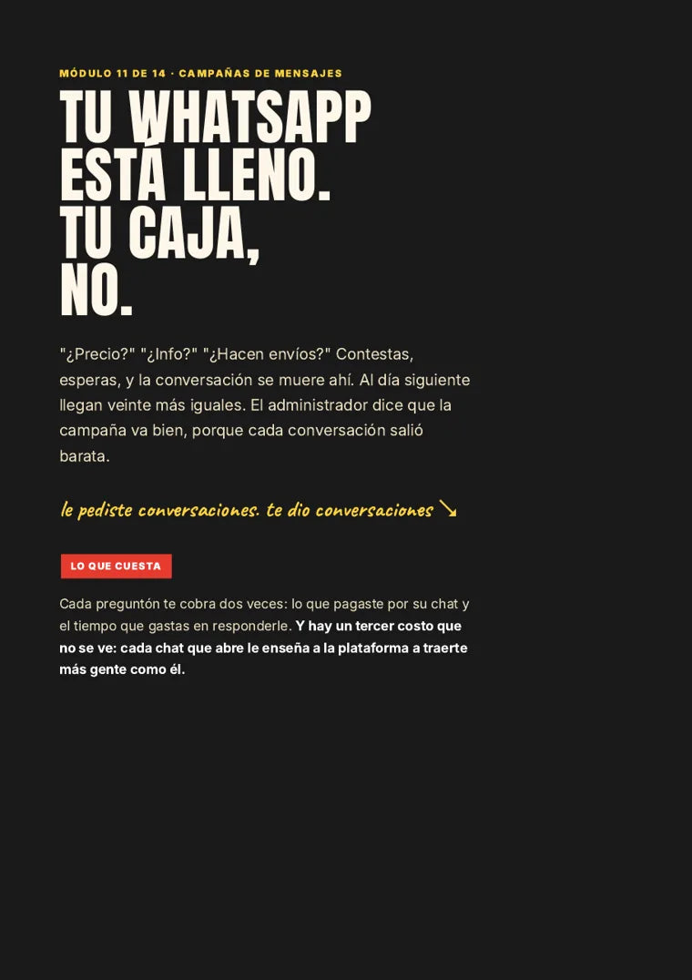 Página real del programa: Campañas de mensajes
