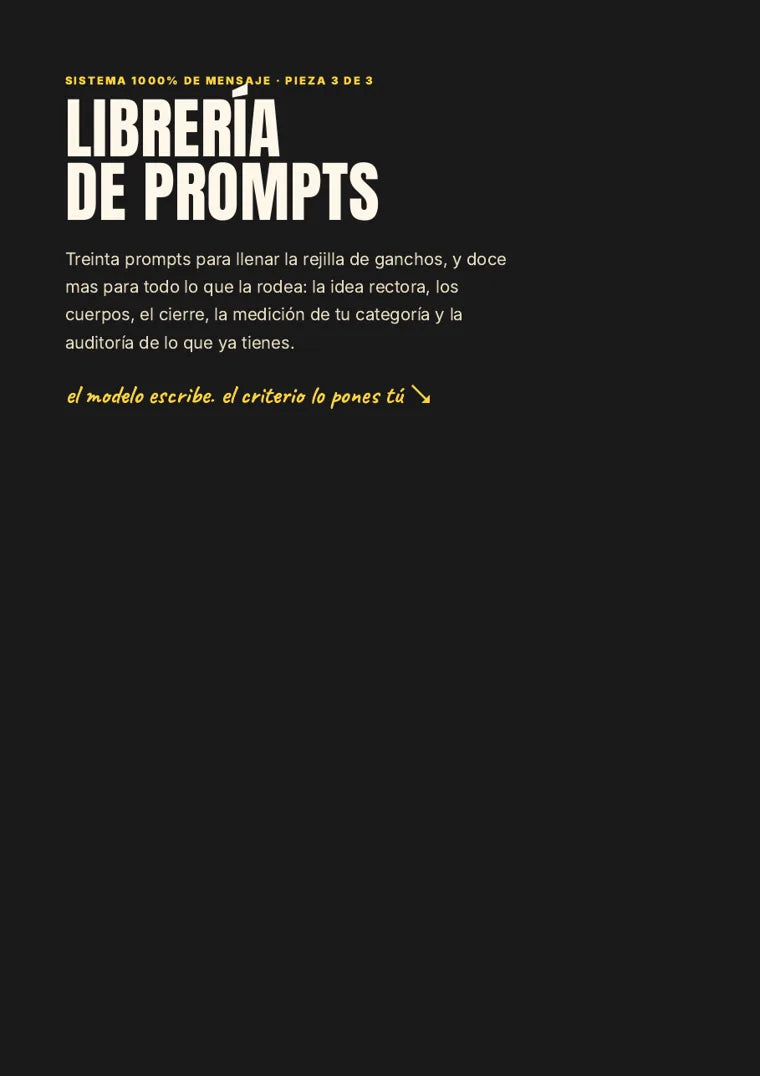 Página real del programa: Librería de prompts