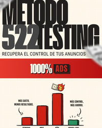Anunciante revisando el costo por resultado de sus campañas en una laptop, sobre un escritorio sencillo